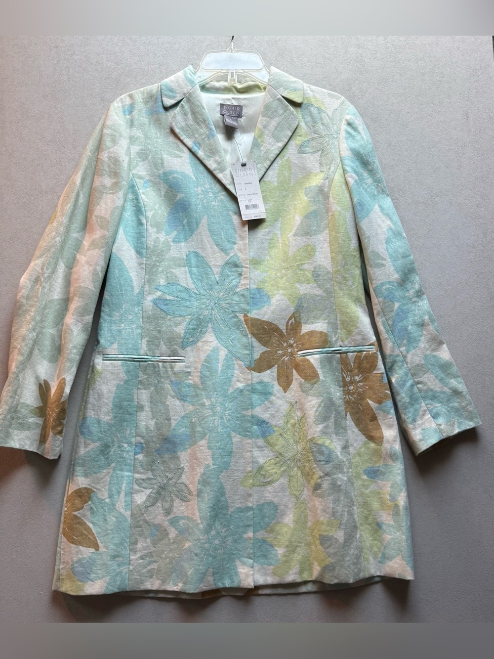 Sigrid Olsen Floral Linen Jacket